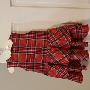 Crewcuts Girls Red Tartan Dress, Size 2